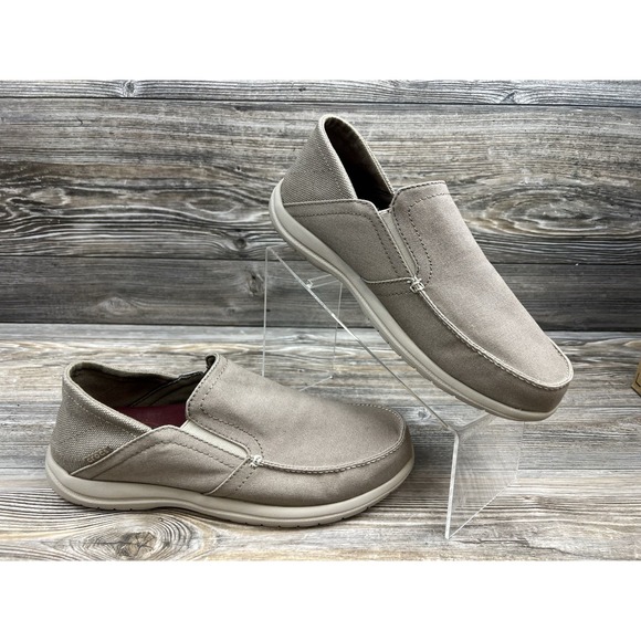 CROCS Other - Crocs Santa Cruz Mens Size 11M Slip On BEIGE Triple Comfort Shoes Loafers 204834